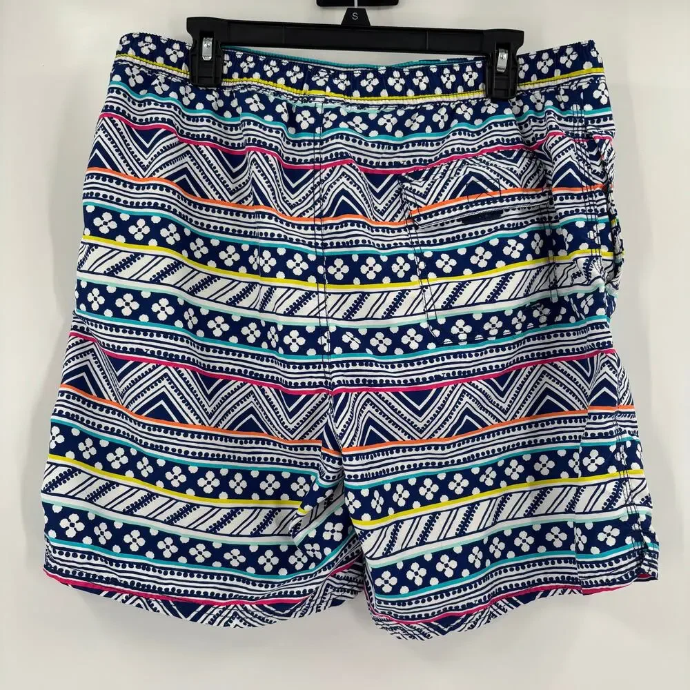 Vineyard Vines Mens Large‎ Multicolor Patterned Drawstring Swim Trunks